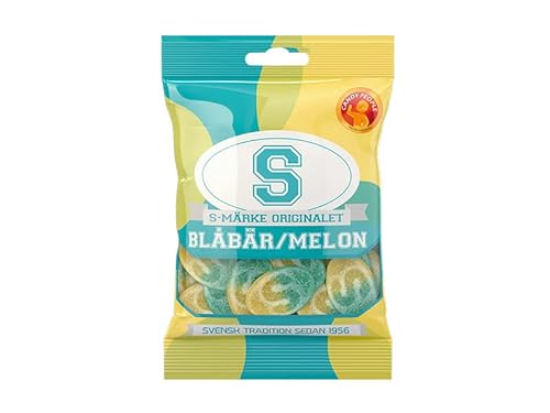 S-Märke Blåbär/Melon - Blaubeer/Melone ORIGINAL Schwedisch, 80g Tüte von S-Märke