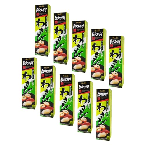 S&B® | Pikante Meerrettichnudeln mit Wasabi | Tube Wasabi-Nudel-Gewürzsauce - 10 x 43 Gr von S&B