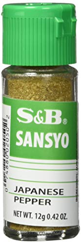 S&B Japanischer Pfeffer (Sansho) – Gemahlener Pfeffer mit zitronigem Aroma – Ideal für japanische Gerichte – 1 x 12 g von S&B