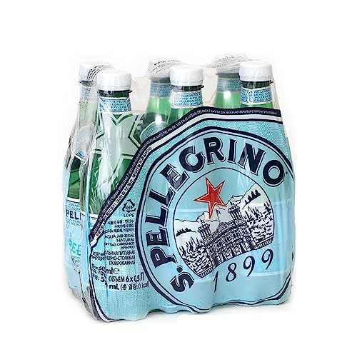 S. Pellegrino - 0,5 l natürliche Mineralwasserflasche mit Gas von San Pellegrino