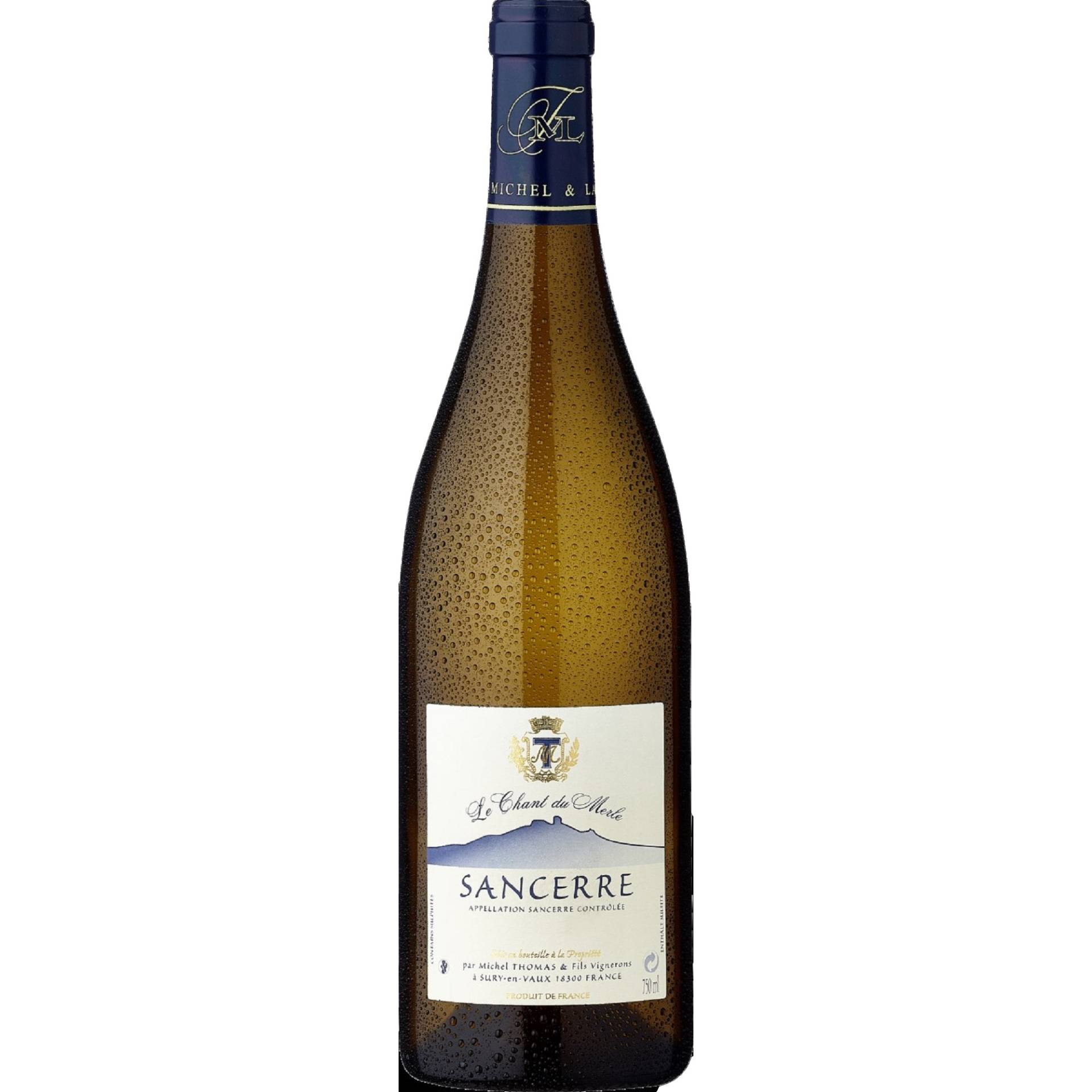 Michel Thomas Sancerre Blanc, Sancerre AOP, Loire, 2022, Weißwein von S.C.E.V. Michel Thomas et Fils, "Les Egrots" F-18300 Sury en Vaux