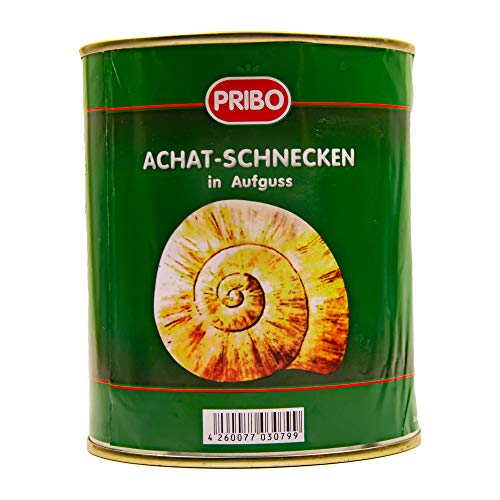 Food-United Achat-Schnecken 2 Dosen Füllmenge 800g ATG 455g, 2,5g pro Schnecke, 186 Stück, 12 Duzend, im neutralen Aufguss, zart und aromareich für Gourmets von S.Mile GmbH