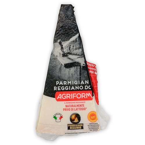 Food-United PARMIGIANO REGGIANO DOP Parmesan Italienischer-formaggio-italiano-Hartkäse 0,2 KG original am Stück über 18 Monate gereift zum Reiben würzig aromatisch von S.Mile GmbH