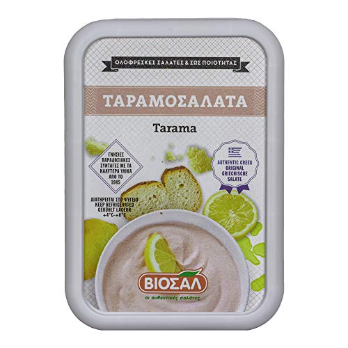 Food-United Tarama 4x 200g original griechische Delikatesse gesalzene Fisch-Rogen Creme Taramas aus Kartoffeln Zitrone Fischeiern kalte Vorspeise als Dip für Brot und Gemüse Meze von S.Mile GmbH