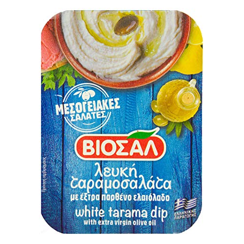 Food-United Tarama weiß 200g original griechische Delikatesse gesalzene Fisch-Rogen Creme Taramas aus Kartoffeln Zitrone Fischeiern kalte Vorspeise als Dip für Brot und Gemüse Meze von S.Mile GmbH