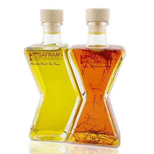 Geschenkset ITALIEN - Olivenöl Extra Vergine & Safran-Balsamico mit Safranfäden von SAFRAN EXPERTE