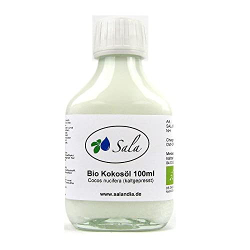 Sala Kokosöl kaltgepresst bio (100 ml Weißglasflasche) von Sala