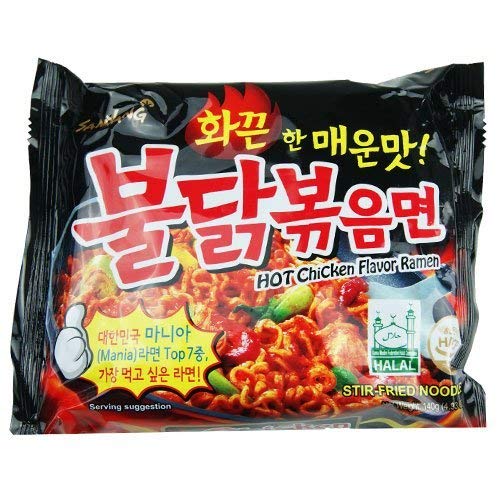 Samyang Buldak Hot Chicken Flavor Ramen, scharfe Instant Nudeln mit Hühnchengeschmack, Karton mit 40 Packungen (40 x 140g) von SAMYANG