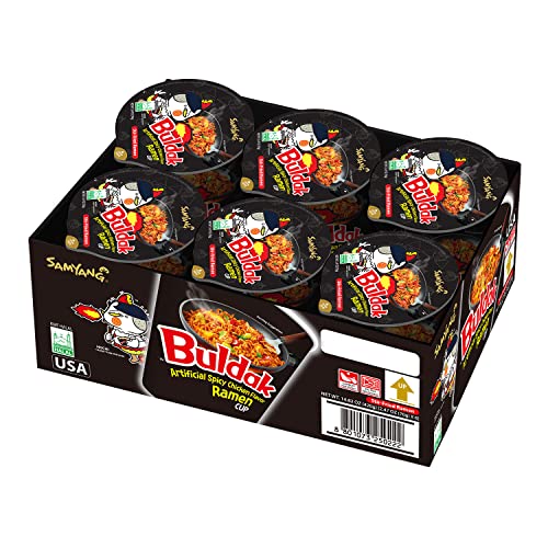 Samyang Buldak Spicy Hot Chicken Rührbecher, 6 Stück von SAMYANG