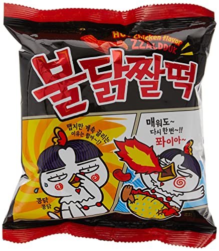 Samyang Hot Chicken Snack Knabberei 120g ZZALDDUK Instant Nudeln Chips scharf von SAMYANG