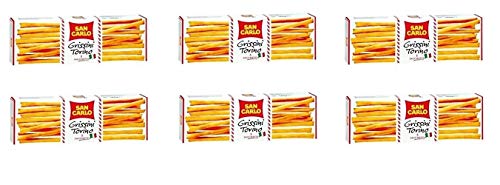 6x San Carlo Grissini Torino brotstick brot Blätterteigstangen (5 x 25 g) 125 g von SAN CARLO