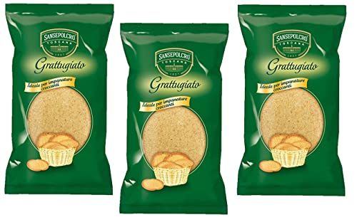 3x SANSEPOLCRO Pane Grattuggiato Semmelbrösel Ideal zum Knusprigen Panieren 750g Beutel von SANSEPOLCRO