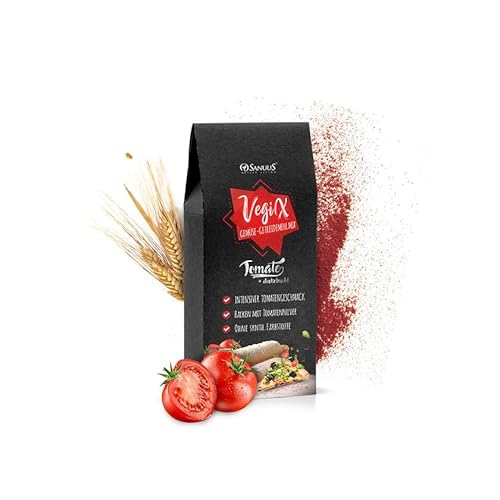 SANUUS VegiX Natürliche Lebensmittelfarbe Bio Tomatenpulver Backmischung Set 500g - Gesunde Backmischungen Brot mit Bio Dinkelmehl 630 für Nudeln, Brotbacken und zum Backen aus Bayern von SANUUS Better Living