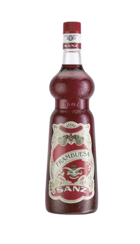 Fruchtiger Himbeersirup Sanz der Traditionsmarke aus Spanien mit 26% hochwertigem Himbeersaft. 1L von Sanz