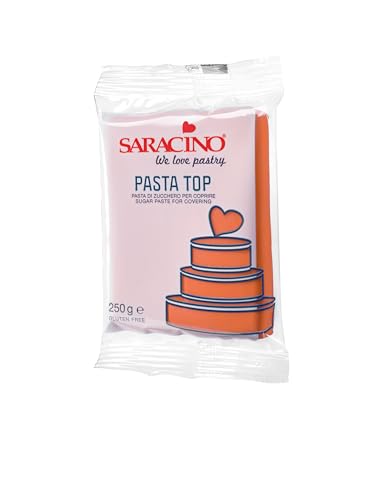 Fondant Saracino Orange Top zum Überziehen, 250 g, hergestellt in Italien von SARACINO We love pastry