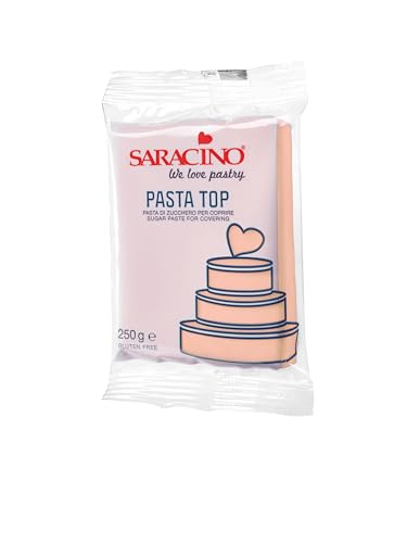 Saracino Fondant Top Pink Beige zum Abdecken 250 g Hergestellt in Italien von SARACINO We love pastry
