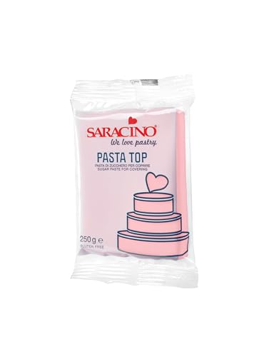 Saracino Top Baby Pink Fondant zum Bedecken, 250 g, hergestellt in Italien von SARACINO We love pastry