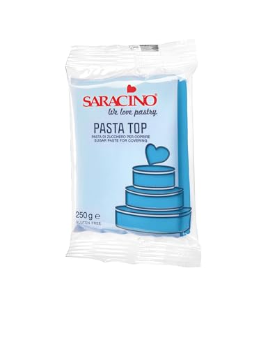 Saracino Top Celeste Fondant zum Abdecken, 250 g, hergestellt in Italien von SARACINO We love pastry