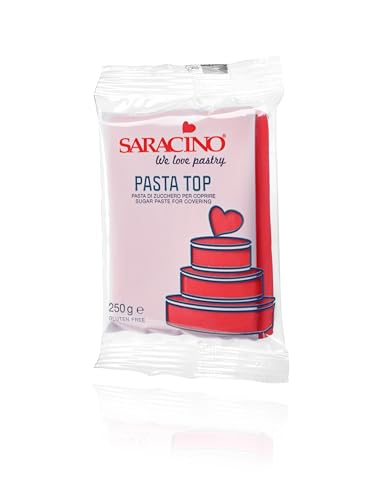 Saracino Top Rote Fondant zum Abdecken, 250 g, hergestellt in Italien von SARACINO We love pastry