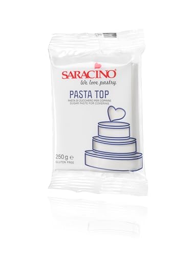 Saracino White Top Fondant zum Bedecken, 250 g, hergestellt in Italien von SARACINO We love pastry