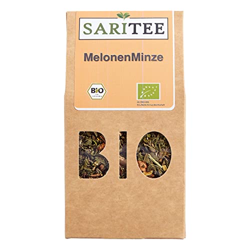 SARITEE Bio MelonenMinze lose I Früchtetee mit erlesenen Früchten und Kräutern aus kontrolliert biologischem Anbau I Früchtetee lose Bio I Erfrischender Frucht Tee I Premium Tee I 60 g von SARITEE