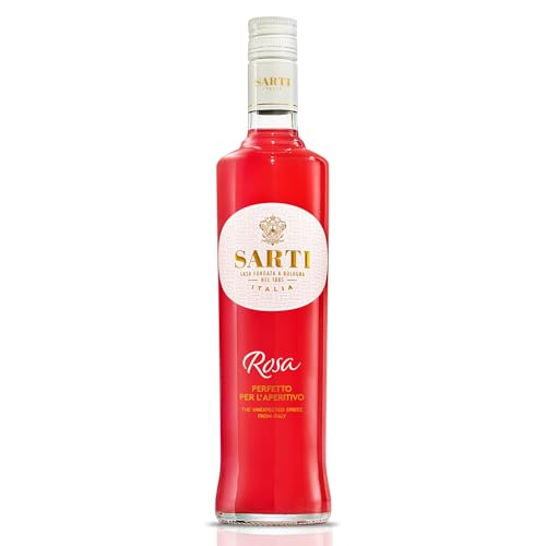 Sarti Rosa - Premium Frucht-Likör aus Italien - als Spritz, fruchtig-lieblicher Aperitif oder als Basis-Getränk für Cocktails - 14 Prozent vol. - 1 x 0,7 l von SARTI