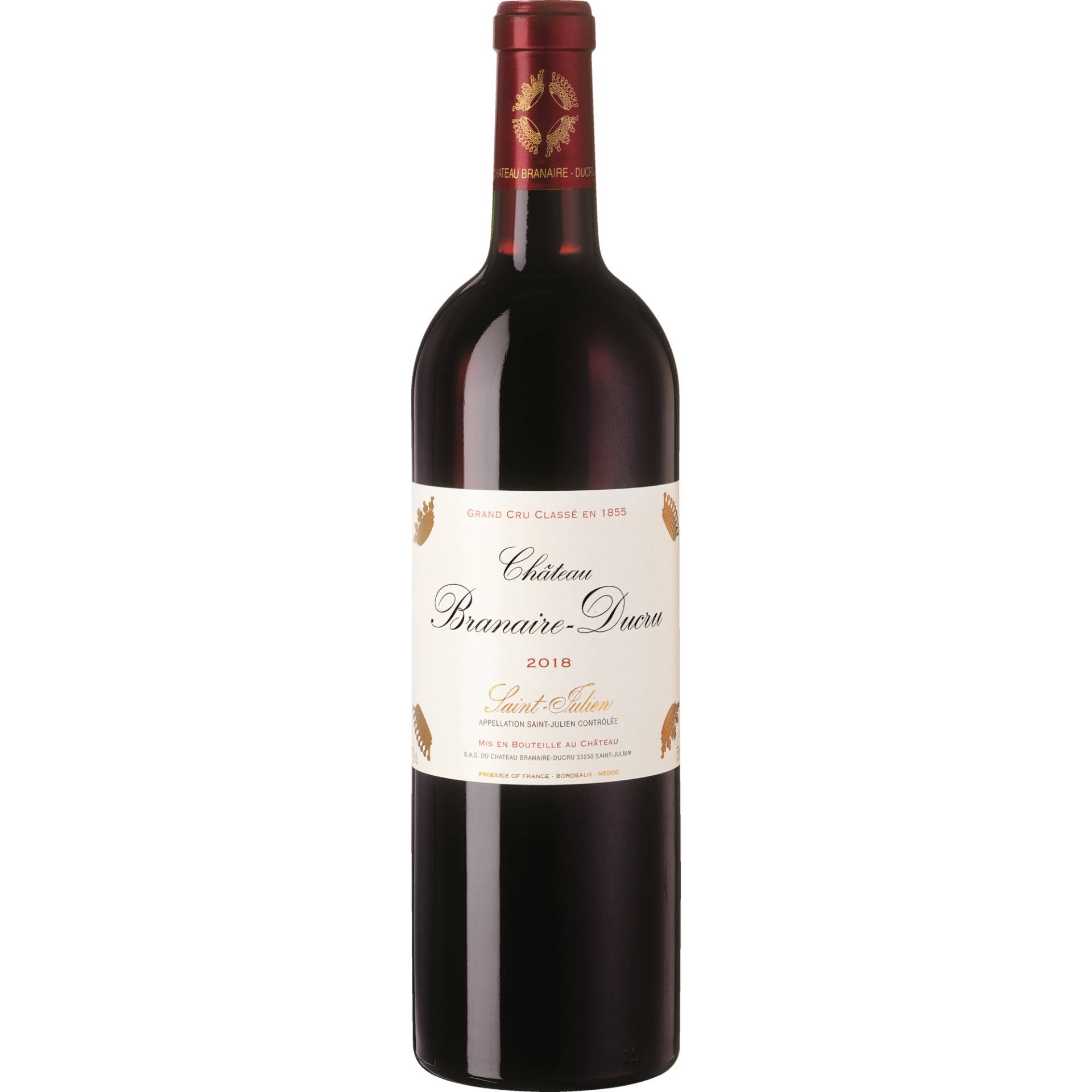 Château Branaire-Ducru, Saint-Julien AOP, 4ème Cru Classé, Bordeaux, 2018, Rotwein von SAS Du Ch Branaire Ducru, 33250 Saint Julien Beychevelle, France