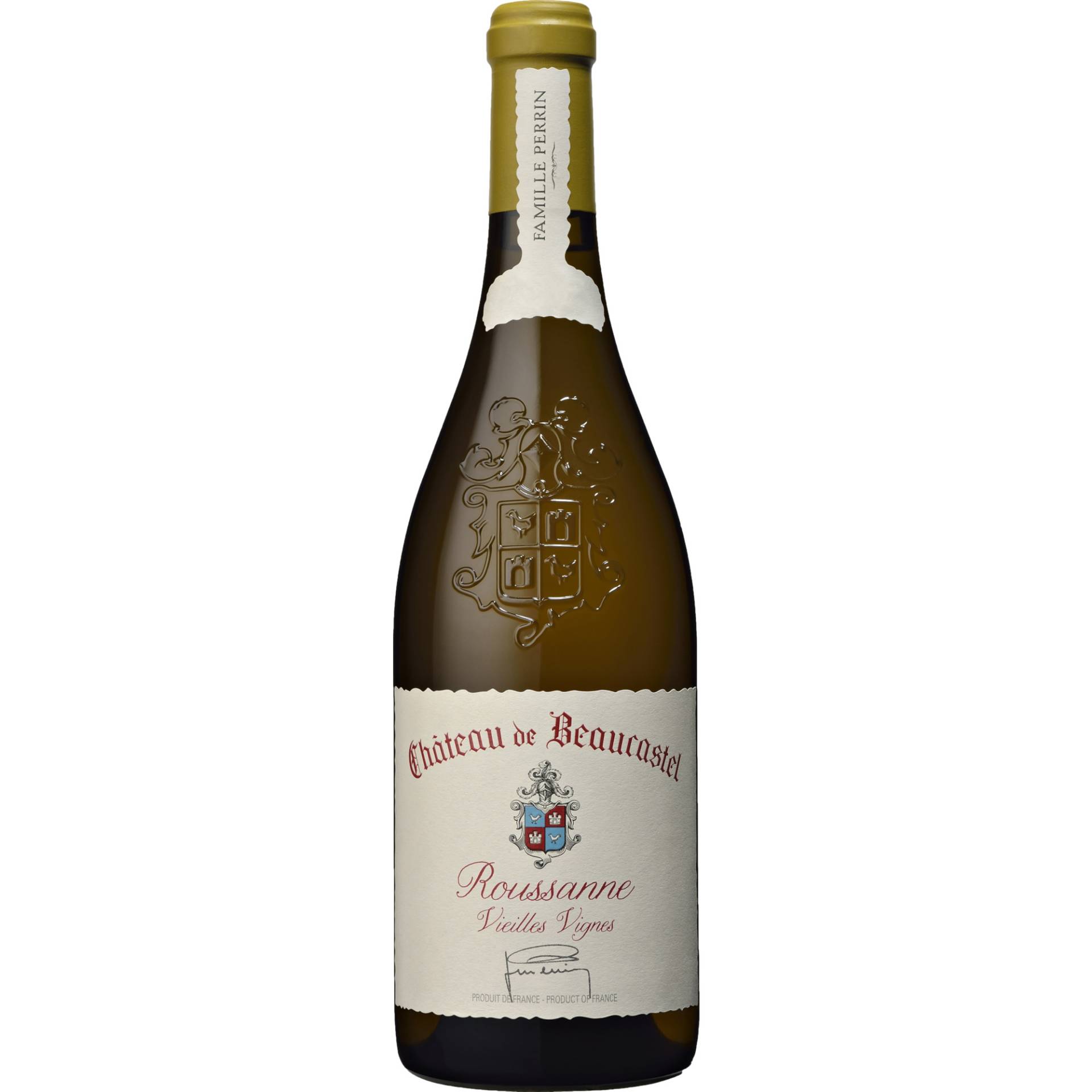 Château de Beaucastel Roussanne Vieilles Vignes, Châteauneuf-du-Pape AOP, Rhône, 2021, Weißwein von SAS Perrin et Fils, 2321 Route de Jonquieres, 84100 Orange