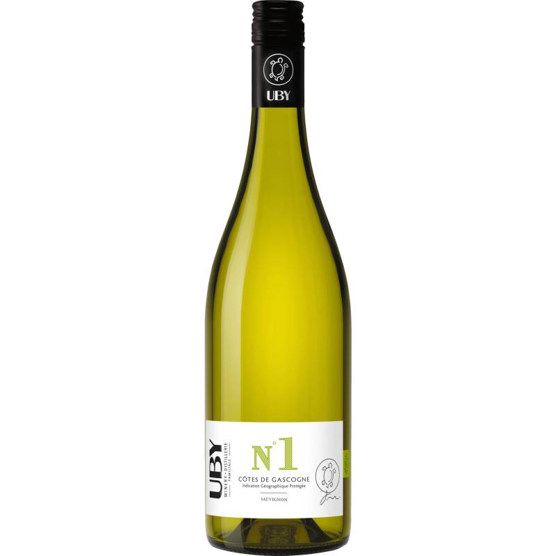 Uby N°1 Sauvignon Blanc, Côtes de Gascogne IGP, Südwestfrankreich, 2024, Weißwein von SAS SDU Distribution du Domaine UBY, F32150 Cazaubon, France