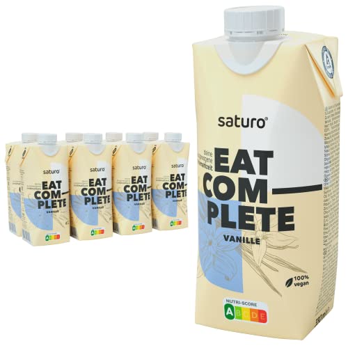 Saturo Trinknahrung Vanille | Astronautennahrung Mit Protein & 330kcal | Vegane Trinknahrung Mit Wertvollen Nährstoffen | 8 x 330ml von SATURO