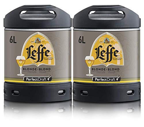 Bier PerfectDraft 2 x 6-Liter Fässer Leffe Blonde Bier - Blonde Ale. Bier passend für Zapfanlage für Zuhause. Inklusive 10euros Pfand. von aneeway