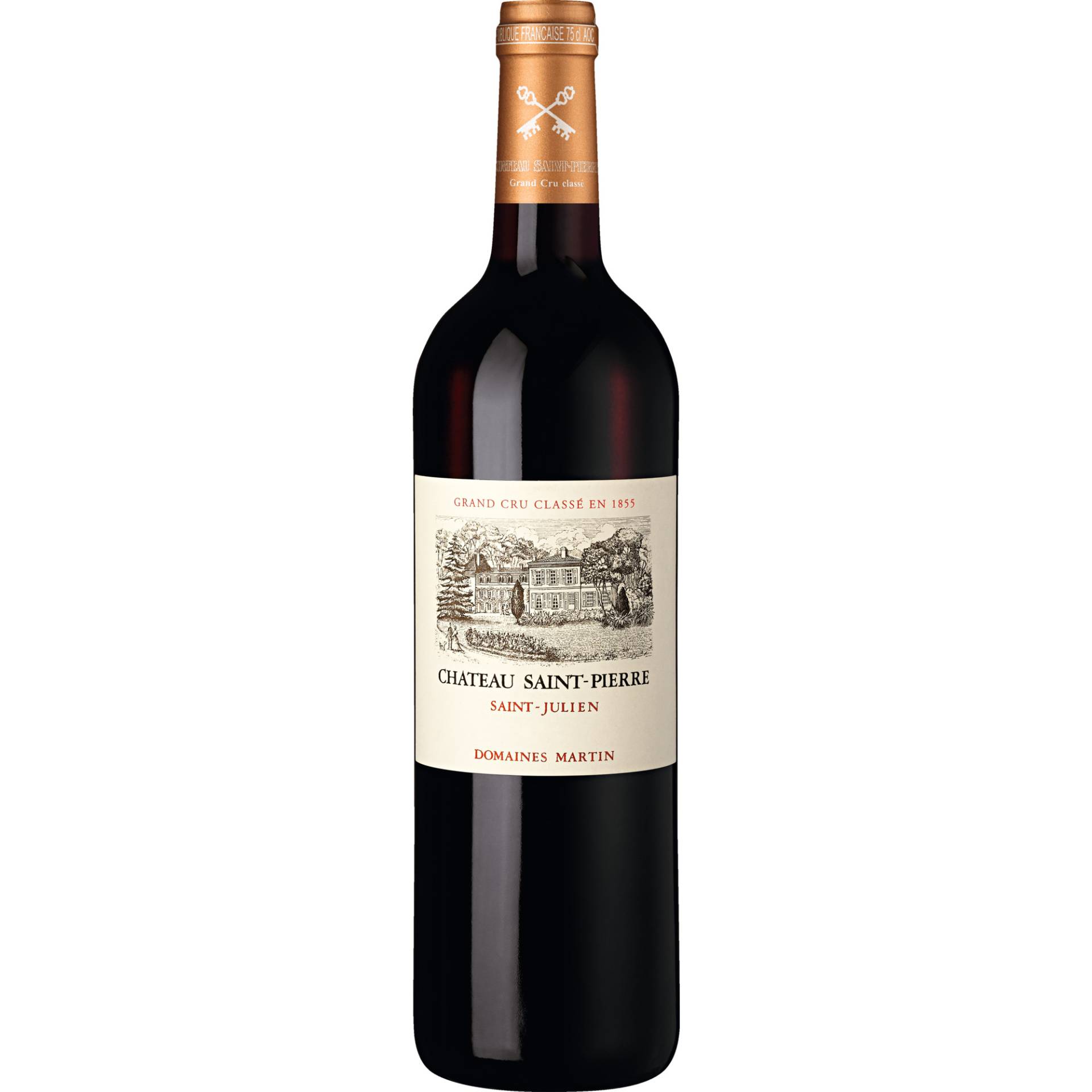 Château Saint Pierre, Saint-Julien AOP, 4ème Cru Classé, Bordeaux, 2021, Rotwein von SC Domaines Henri Martin, 33250 Saint Julien Beychevelle, France