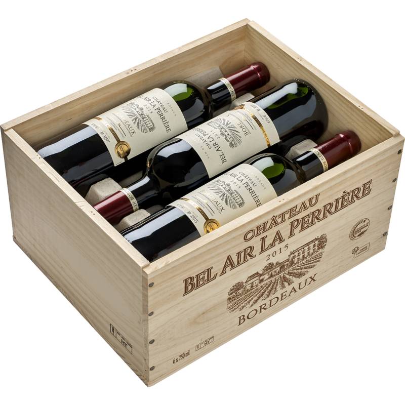 Château Bel Air La Perrière, Bordeaux AOC, 6 Flaschen in Holzkiste, Bordeaux, 2022, Rotwein von SCEA VIGNOBLES FRANCOIS FALGUEYRET,   FR 33420 Jugazan