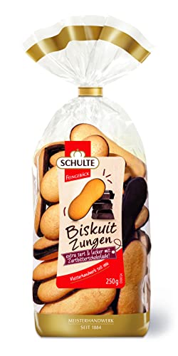 BISKUITZUNGEN Zartbitter von Schulte, 4x250g von SCHULTE