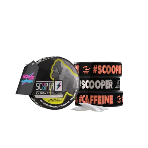 SCOOPER Energy 80mg Iced Box Peach Extra Strong | 2x Iced Cola Extra Strong 2x Iced Tea Peach Extra Strong | 4 x 7,2g von SCOOPER ENERGY