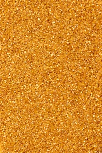 SD Pearls Farbzucker, Dekorzucker, Glitzerzucker, Bunter Streudekor Zucker Für Eis, Kekse, Kuchen, Cupcakes, Dessertdekoration (Gold, 1000g) von SD Pearls