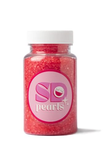 SD Pearls Farbzucker, Dekorzucker, Glitzerzucker, Bunter Streudekor Zucker Für Eis, Kekse, Kuchen, Cupcakes, Dessertdekoration (Rosa, 1000g) von SD Pearls