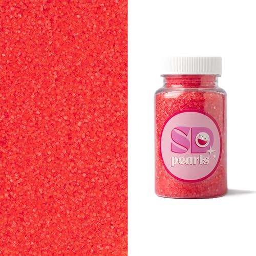 SD Pearls Farbzucker, Dekorzucker, Glitzerzucker, Bunter Streudekor Zucker Für Eis, Kekse, Kuchen, Cupcakes, Dessertdekoration (Rosa, 500g) von SD Pearls