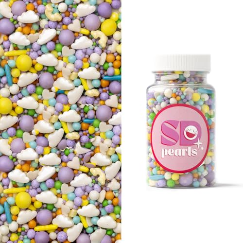 SD Pearls Zuckerstreusel, Bunter Streuselmix, Kuchen Ostern Streusel, Streudekor für Osterkuchen, Zuckerstreusel Ostern, Dekorationszucker für Ostern. (Mix „Regenbogen“, 1000g) von SD Pearls