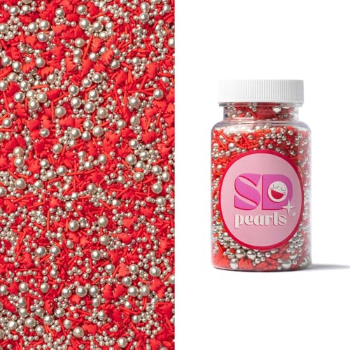 SD Pearls Zuckerstreusel, Weihnachten Streusel Essbar, Zuckerstreusel Weihnachten, Schneeflocken Deco Streusel, Weihnachtskekse Deko Essbar, Streudekor für Kuchen (Mix „Christmas BOOM“, 1000g) von SD Pearls