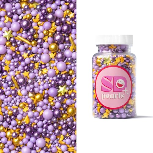 SD Pearls Zuckerstreusel, Weihnachten Streusel Essbar, Zuckerstreusel Weihnachten, Schneeflocken Deco Streusel, Weihnachtskekse Deko Essbar, Streudekor für Kuchen (Mix „Orient-Nacht“, 1000g) von SD Pearls