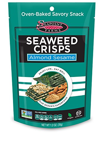 Seapoint Farms Seaweed Crisps Almond Sesame, 1.2 Ounce (Pack of 12) von SEAPOINT FARMS