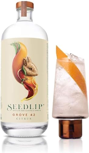 Seedlip 42 | erfrischend-alkoholfreie Gin-Alternative | mit Orangengeschmack | kalorienfrei & zuckerfrei | für nicht-alkoholische Cocktails | 0,0% vol | 700ml Einzelflasche | von SEEDLIP