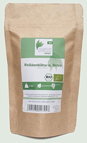 SENA-Herbal Bio - geschn. Weißdornblätter m. Blüten- (1kg) von SENA-HERBAL