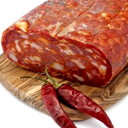 Spianata Schiacciata Piccante Kalabrischen Scharf Salami Salame aus Kalabrien Italienische Aufschnitt Kalabrische Wurst 400GR VON Sfizi di Calabria von SFIZIDICALABRIA.COM PRODOTTI TIPICI CALABRESI