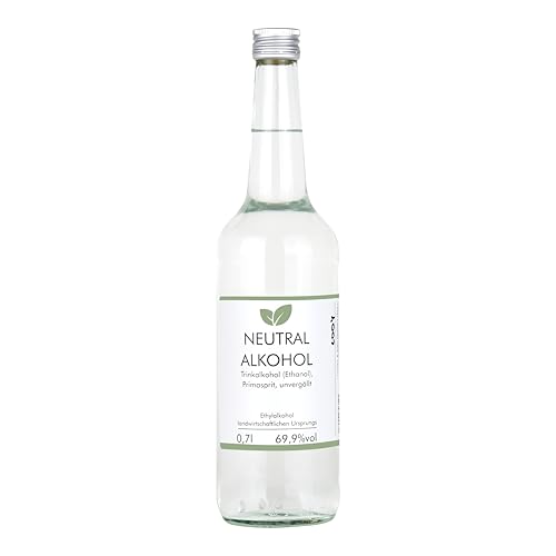 700ml Weingeist/Primasprit/Neutralalkohol/Trinkalkohol/Ethanol unvergällt 69,9% vol - zum Ansetzen von Likören, Gin oder Tinkturen von SHADOWS