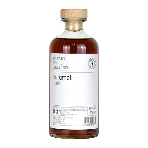 Karamell/Butterscotch Likör – SHADOWS Distillery – 500ml 20% vol – süße Noten von goldenem Karamell – Handmade Likör aus fränkischer Manufaktur von SHADOWS