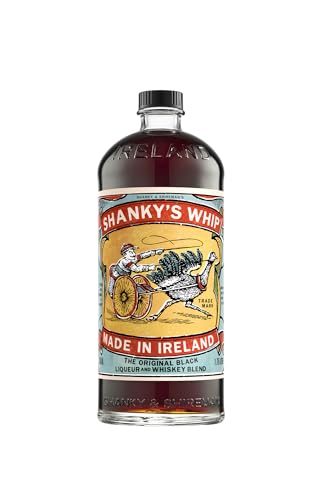 Shanky's Whip Original Black Irish Black Liqueur 1,75l | cremiger Likör ohne Sahne mit Vanille und Karamell | in der Magnum-Glasflasche | ideal zur Party oder Geburtstagsfeiern | 1x 1,75l Flasche von SHANKY'S WHIP