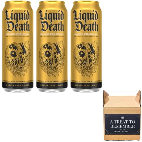 Liquid Death Sprudelwasser Mango Kettensäge 500 ml 3 Stück von SHANZA DEPARTMENTAL'S