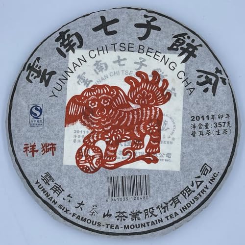 Pu-Erh tea,2011,SIX FAMOUS TEA MOUNTAIN,Auspicious Lion,357,Raw von SHENG JIA YUAN